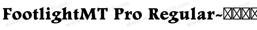 FootlightMT Pro Regular字体转换